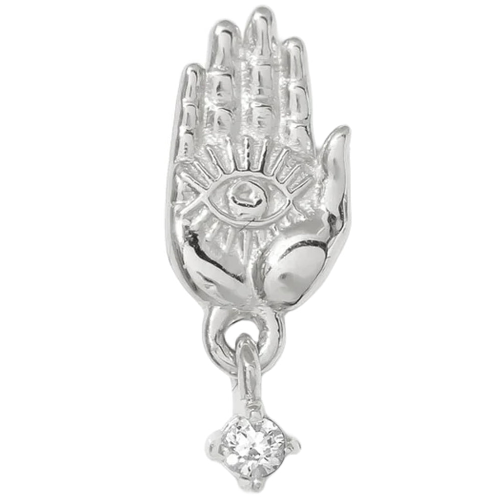 threadless: "Psychic Eye" Pin with Dangle in Gold with Gemstone