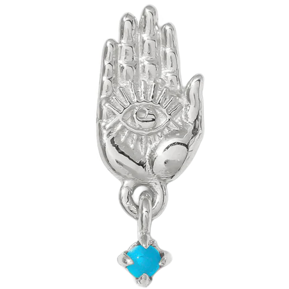 threadless: "Psychic Eye" Pin with Dangle in Gold with Gemstone