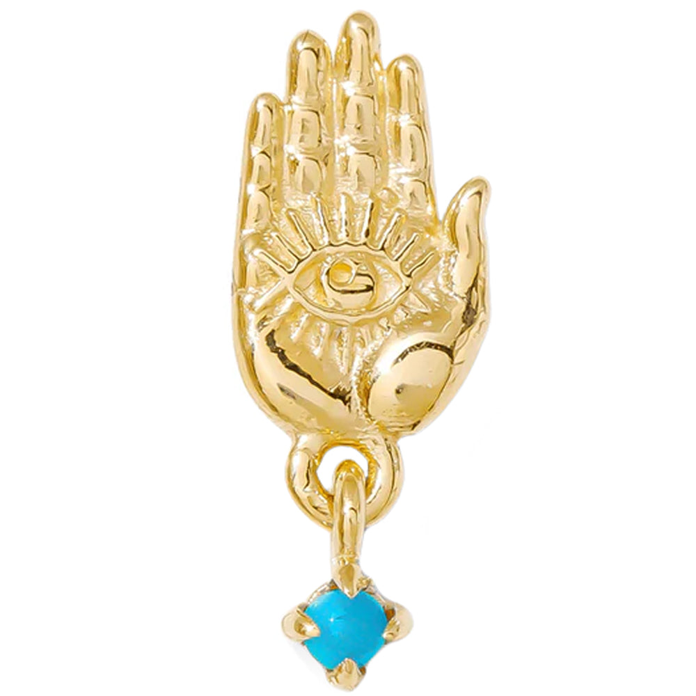 threadless: "Psychic Eye" Pin with Dangle in Gold with Gemstone