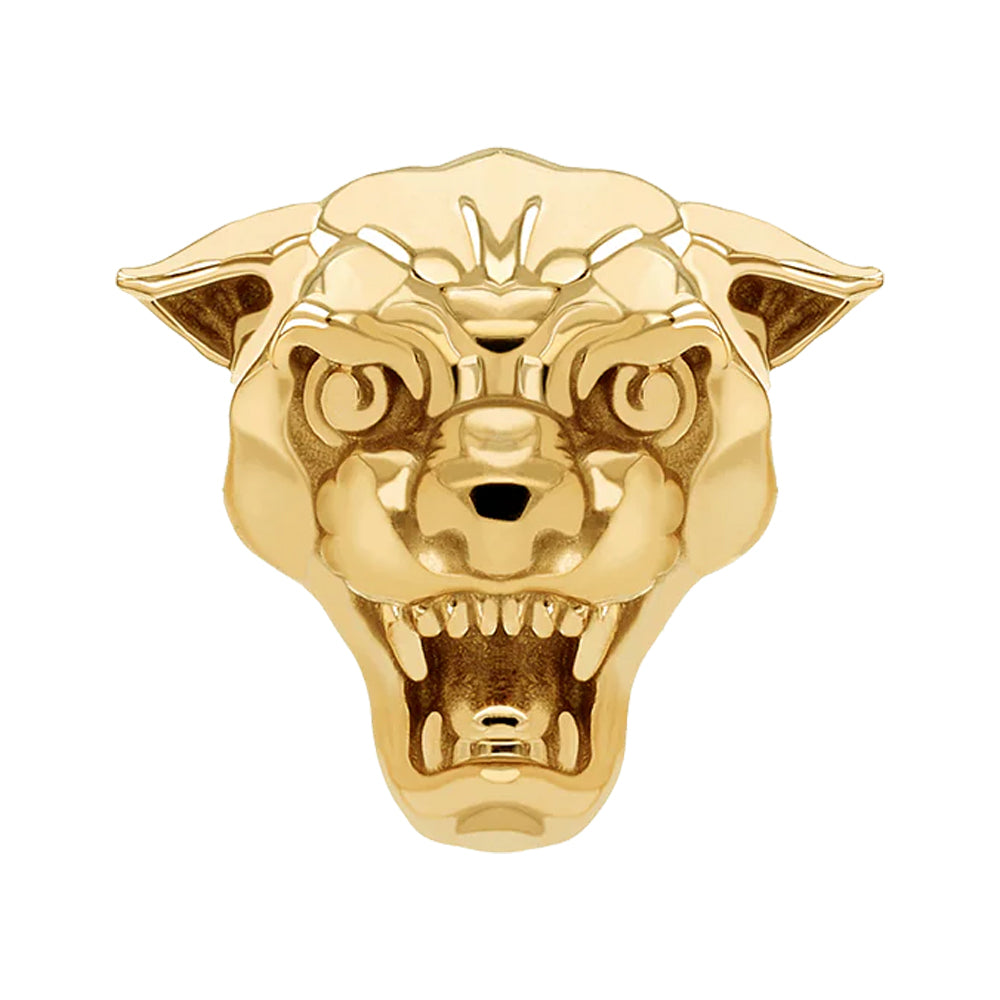 Panther Head Threaded End in Gold