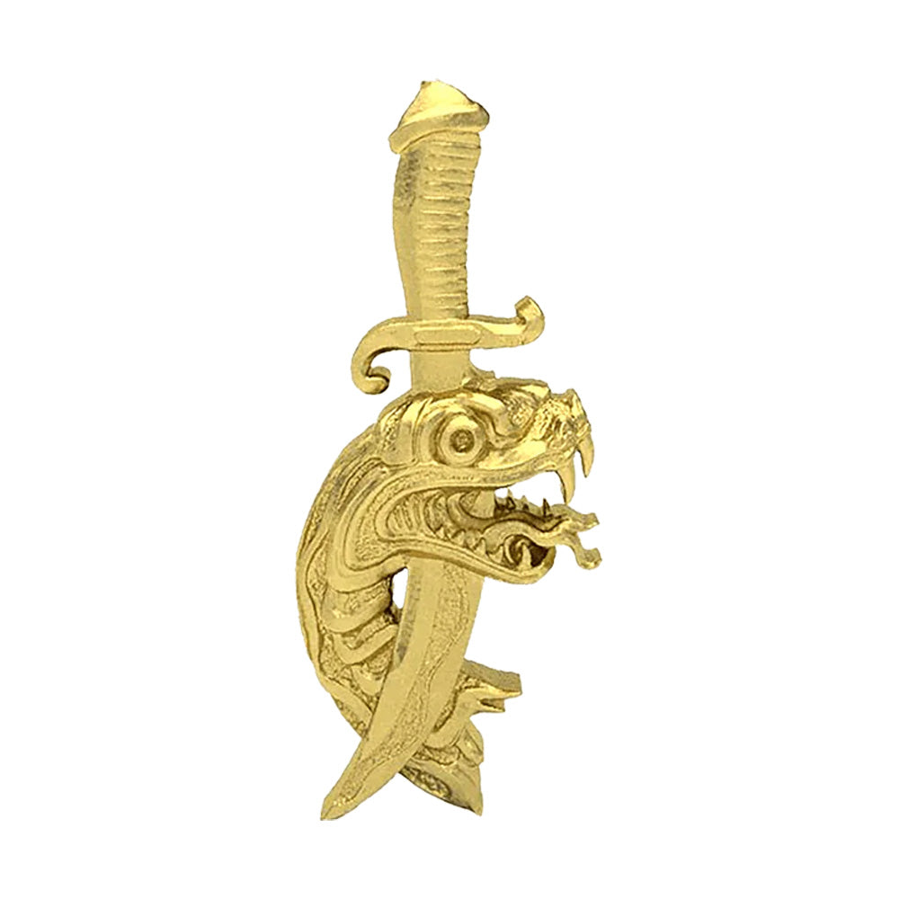 Dagger Snake Threaded End in Gold