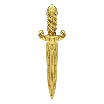 Dagger Straight Threaded End in Gold