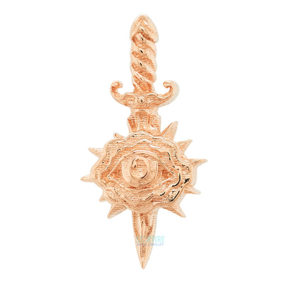"Eye of D Dagger" Threaded End in Gold