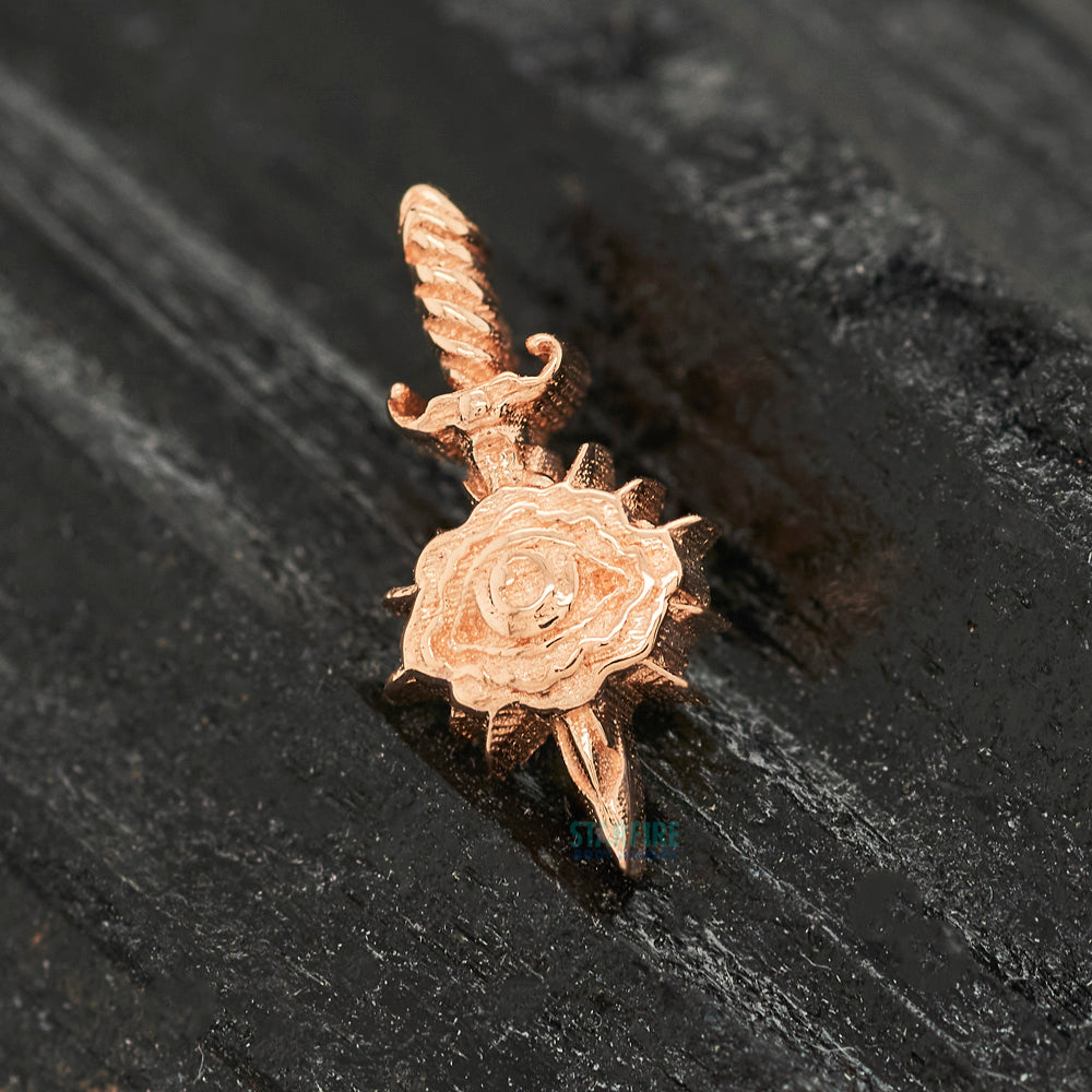 "Eye of D Dagger" Threaded End in Gold