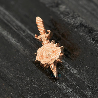 "Eye of D Dagger" Threaded End in Gold