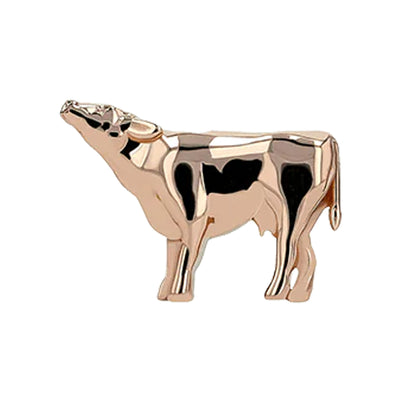 Cow Threaded End in Gold