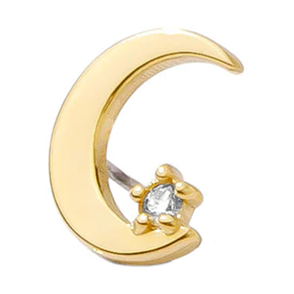 threadless: "Moonshine" Pin in Gold with Gemstones