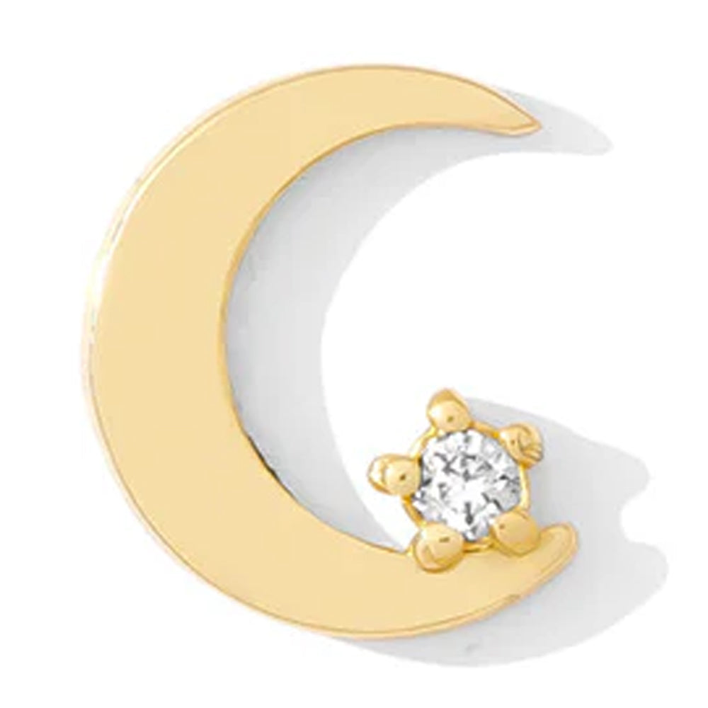 threadless: "Moonshine" Pin in Gold with Gemstones