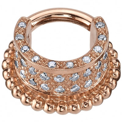 "Westin Cuff" Hinge Ring in Gold with DIAMONDS