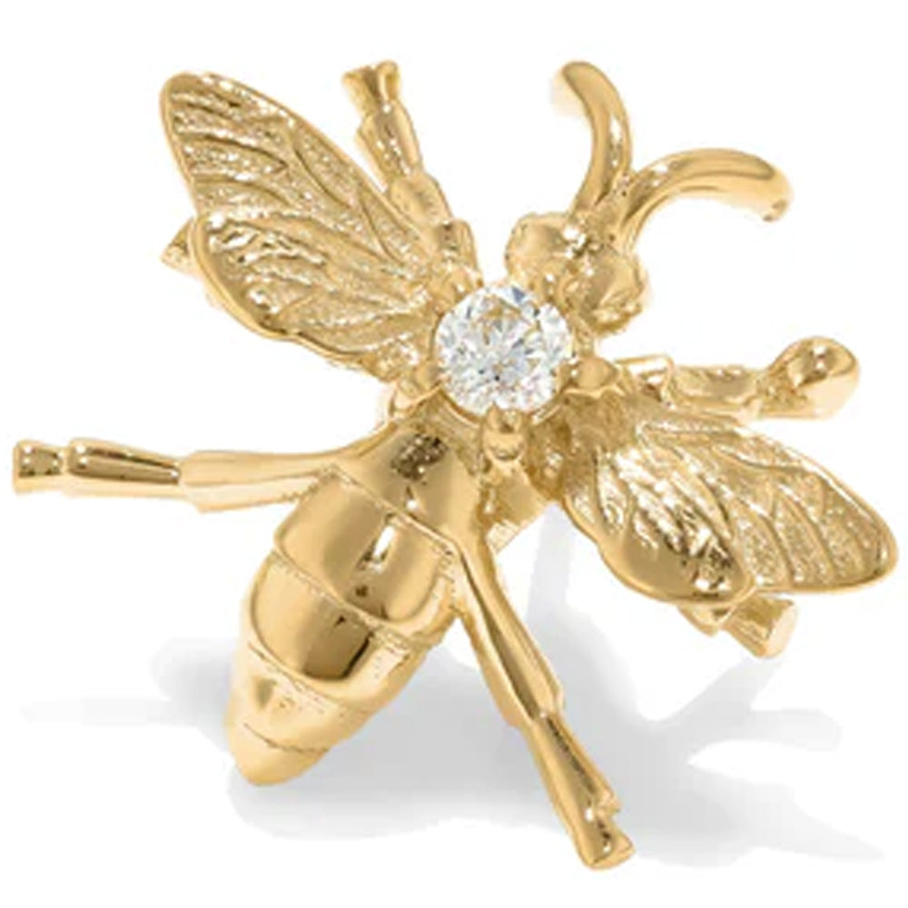 threadless: "Wasp" Pin in Gold with Gemstone