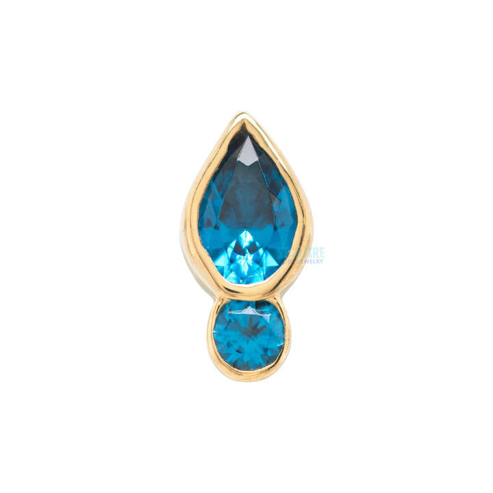 "Icon" Brilliant-Cut Gems Threaded End in Gold