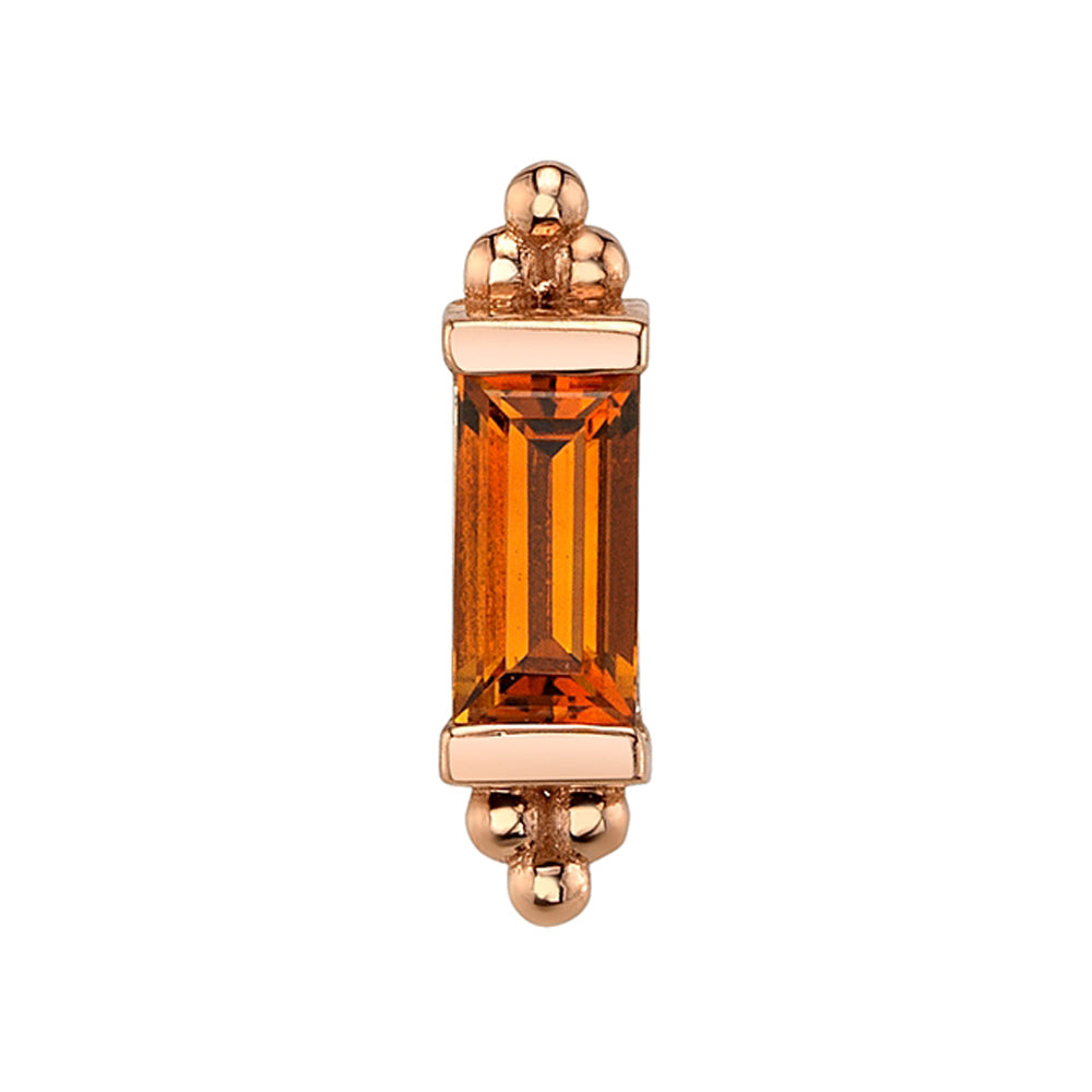 "Siva" Threaded End in Gold & Platinum with Madeira Citrine