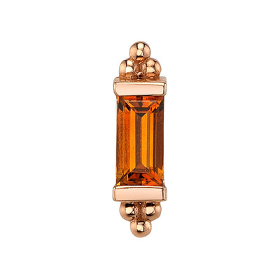 "Siva" Threaded End in Gold & Platinum with Madeira Citrine