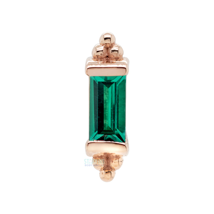 threadless: "Siva" Pin in Gold & Platinum with Chatham Emerald