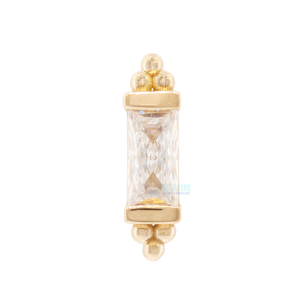 threadless: "Siva" Pin in Gold & Platinum with White CZ