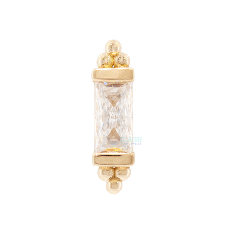 threadless: "Siva" Pin in Gold & Platinum with White CZ
