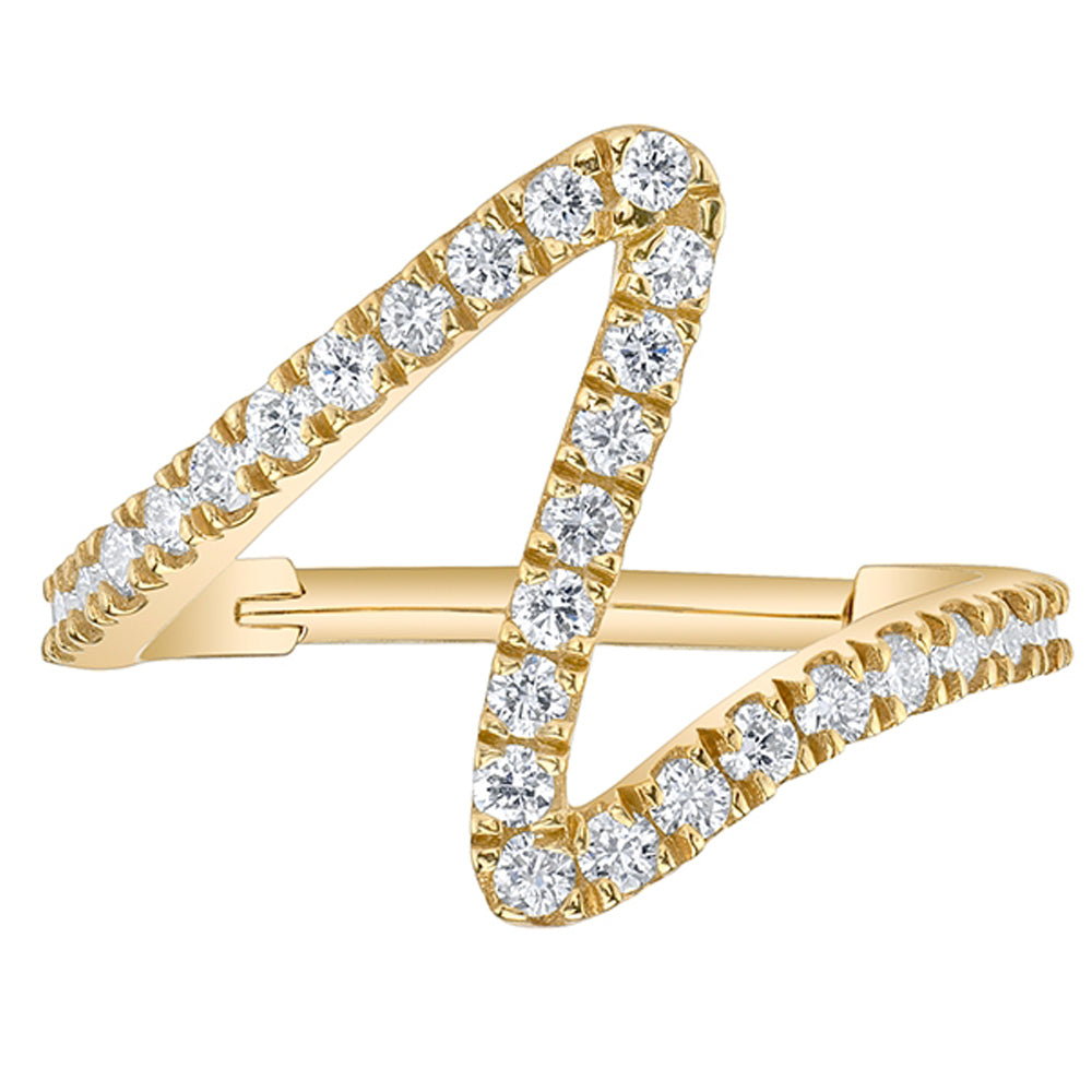 "High Tide" Hinge Ring in Gold with DIAMONDS