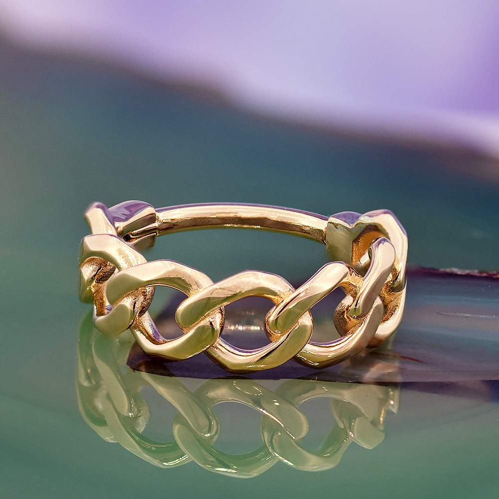 "Miami" Hinge Ring in Gold