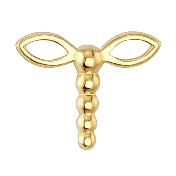 "Dragonfly" Threaded End in Gold & Platinum