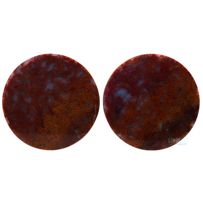 Stone Plugs - Red Moss Agate