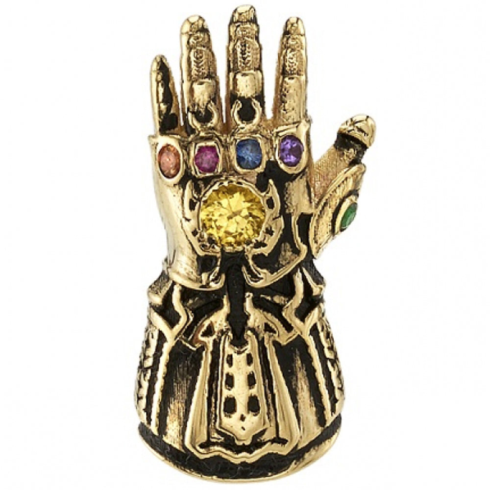 "Gauntlet" Threaded End in Gold & Platinum with Genuine Gemstones