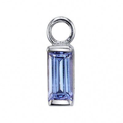 Baguette Bar Charm in Gold with Tanzanite