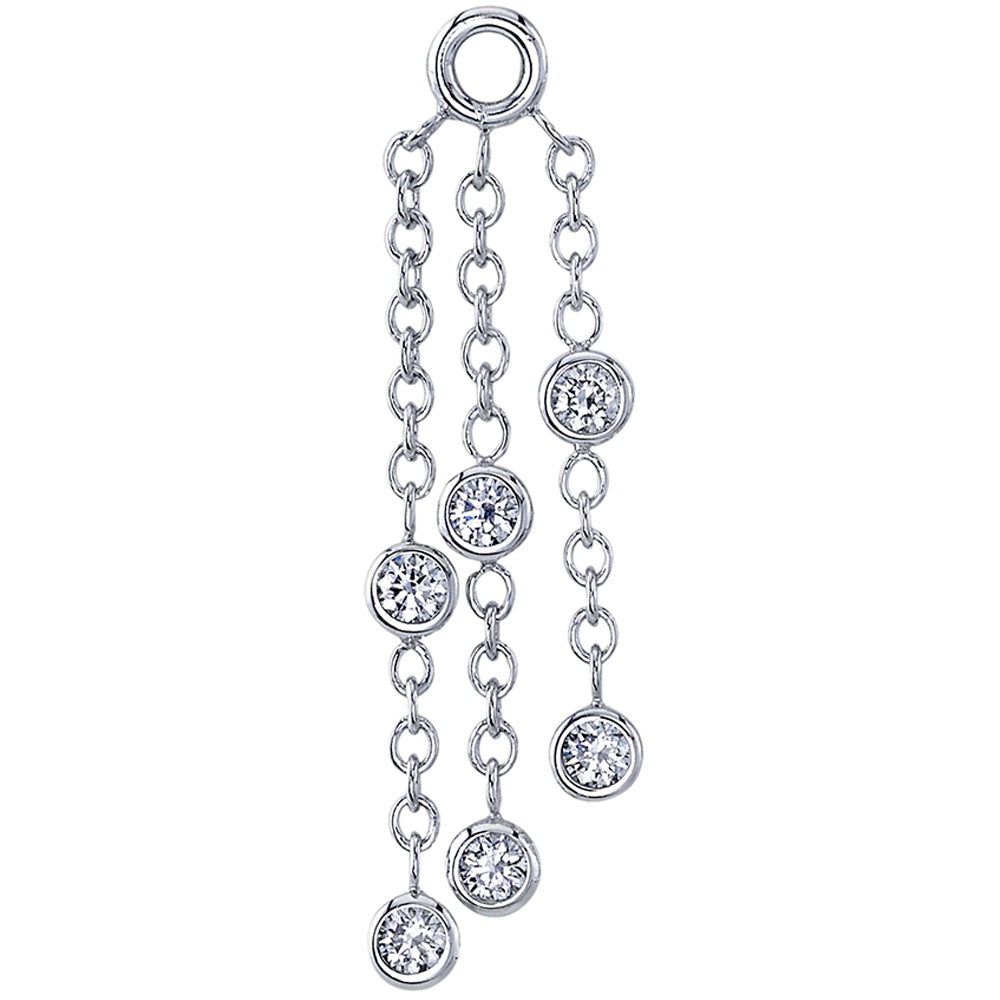 "Innocence" Chain Charm in Gold & Platinum with DIAMONDS
