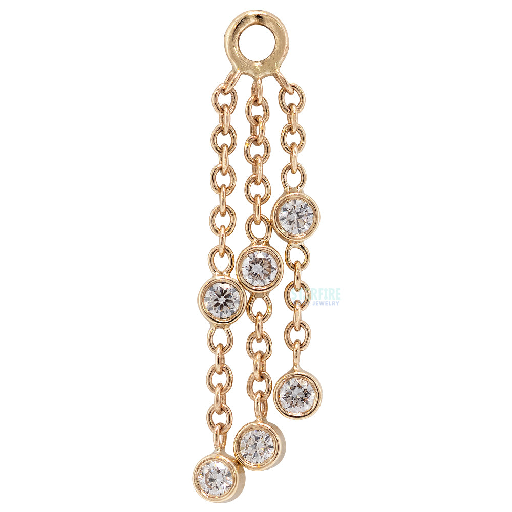 "Innocence" Chain Charm in Gold & Platinum with DIAMONDS