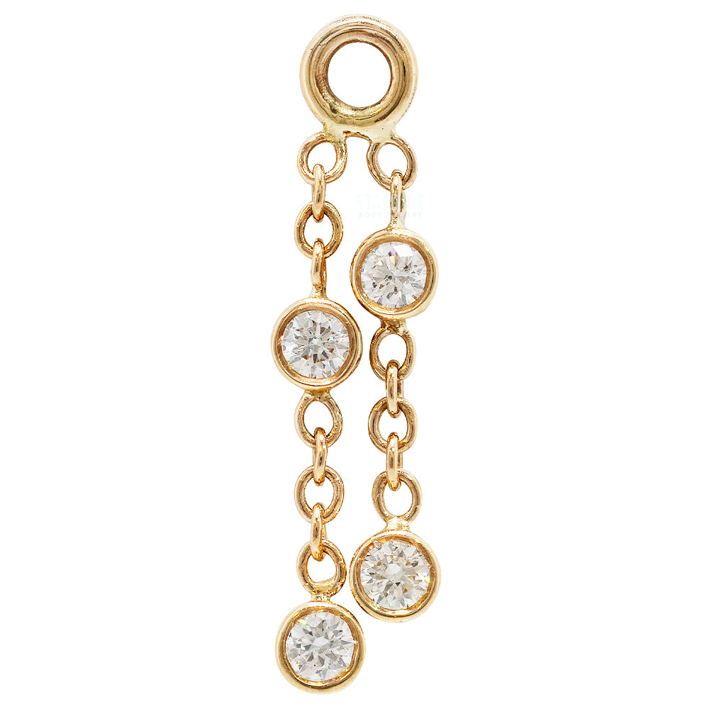 "Mischief" Chain Charm in Gold with DIAMONDS