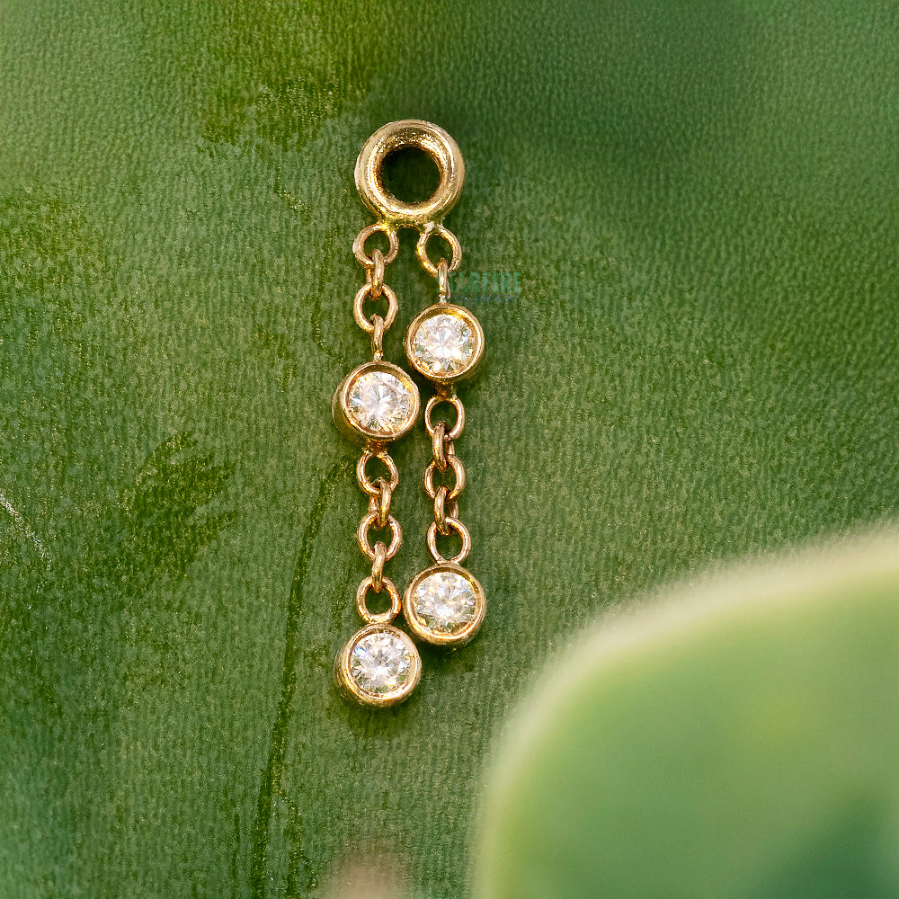 "Mischief" Chain Charm in Gold with DIAMONDS
