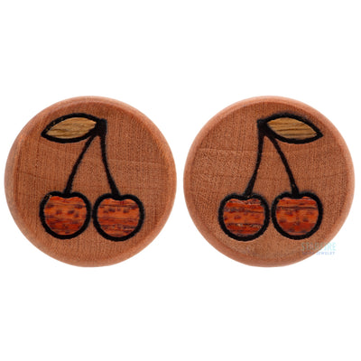 Cherry Wood Inlay Plugs