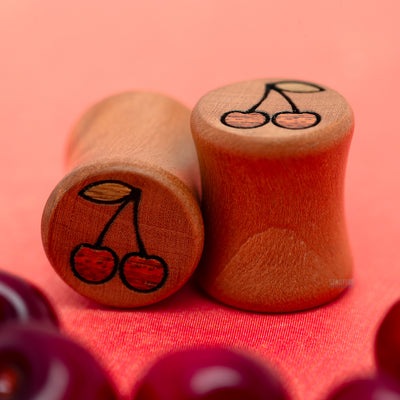 Cherry Wood Inlay Plugs