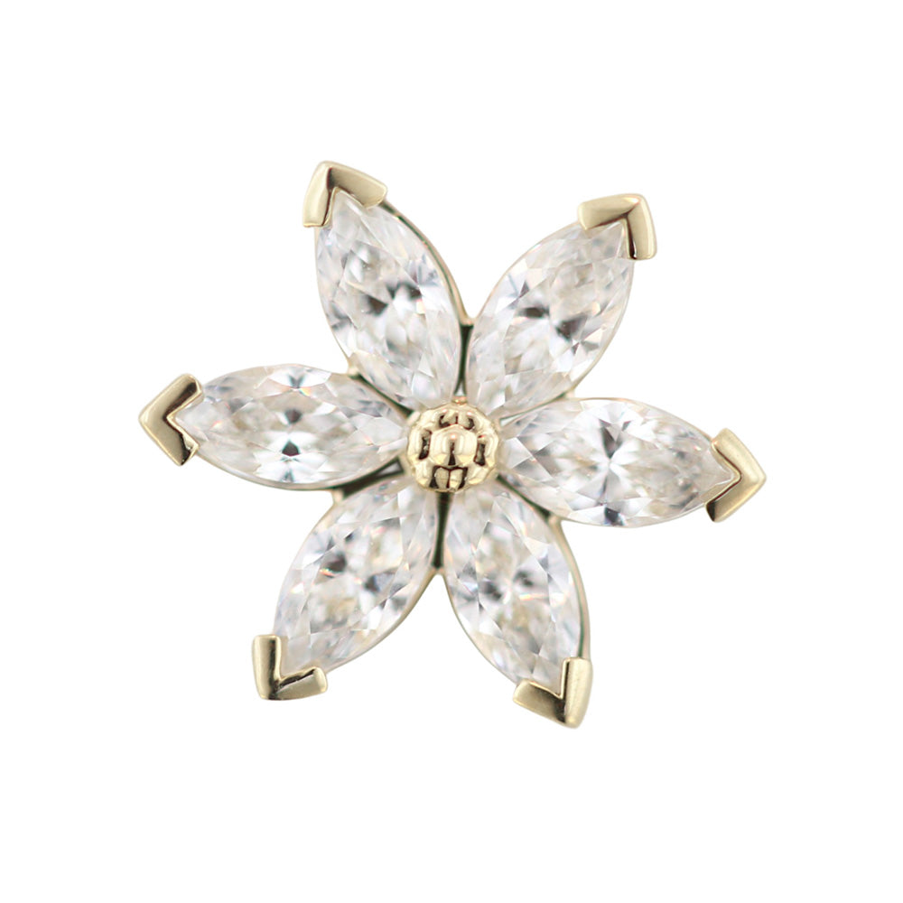 threadless: "Asphodel" with Faceted Gems End in Gold