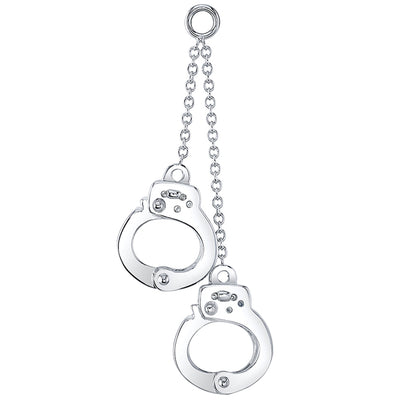 Handcuffs Chain Charm in Gold