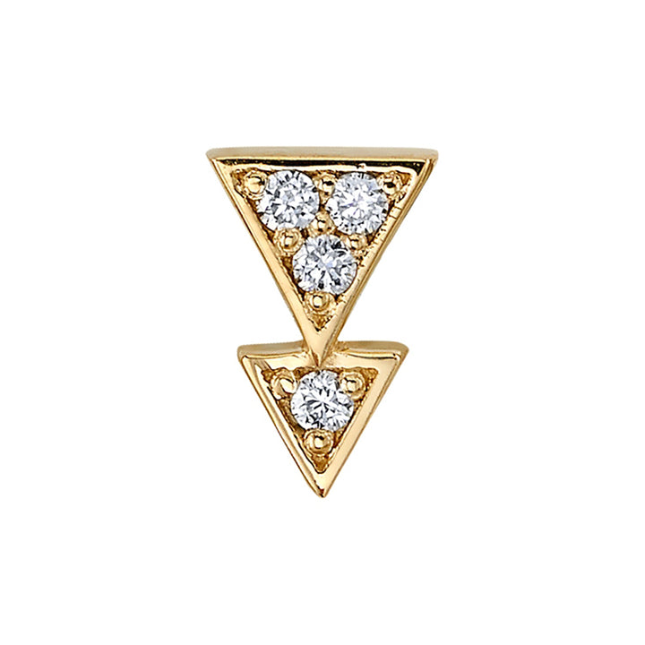 "Fate" Threaded End in Gold & Platinum with DIAMONDS