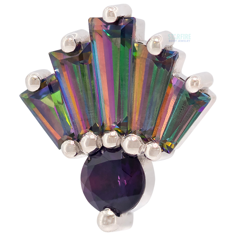 "Love Drunk" Threaded End in Gold with Amethyst & Mystic Topaz'
