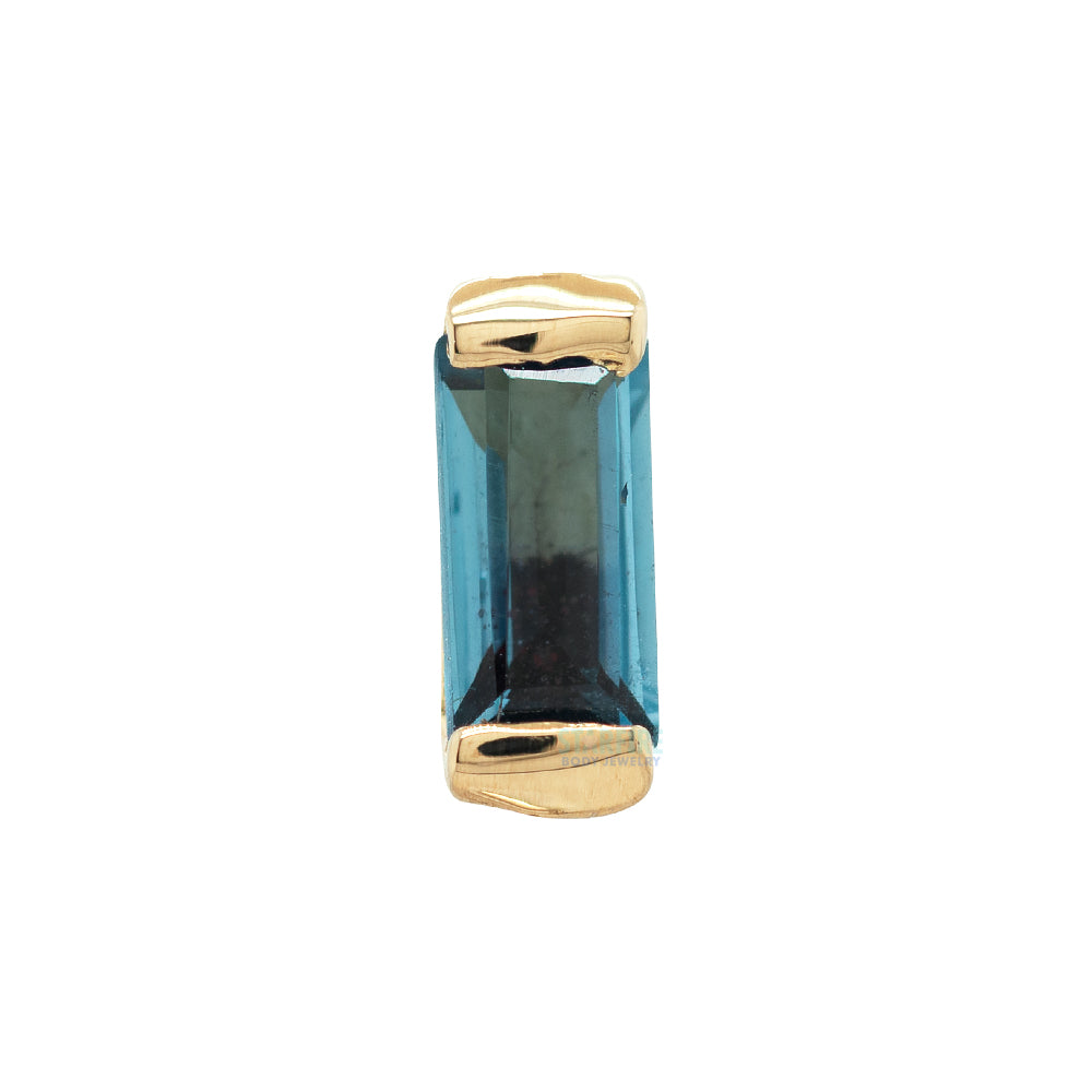 threadless: Bezel-Set "Dream" End in Gold with Natural Stone