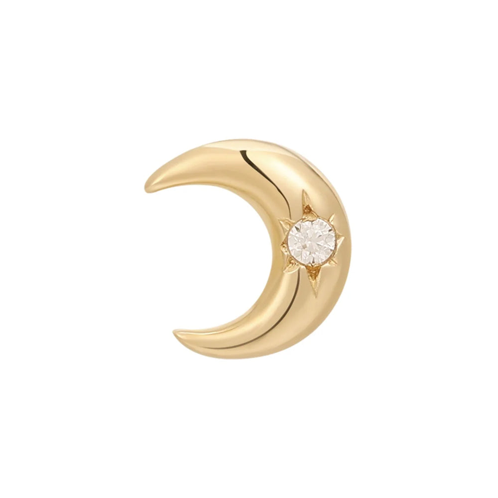 threadless: "Moonshine" End in Gold with CZ