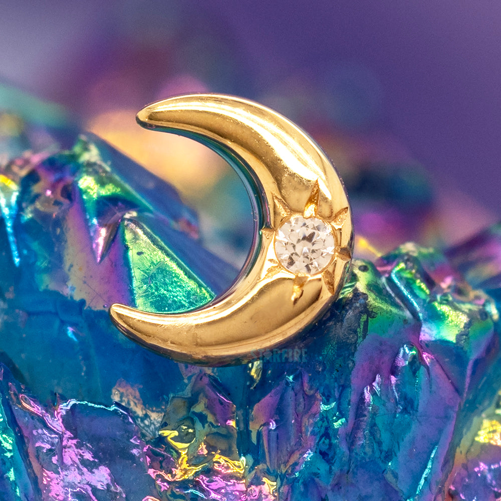 threadless: "Moonshine" End in Gold with CZ