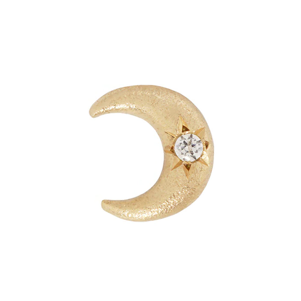 threadless: "Satin Moonshine" End in Gold with CZ