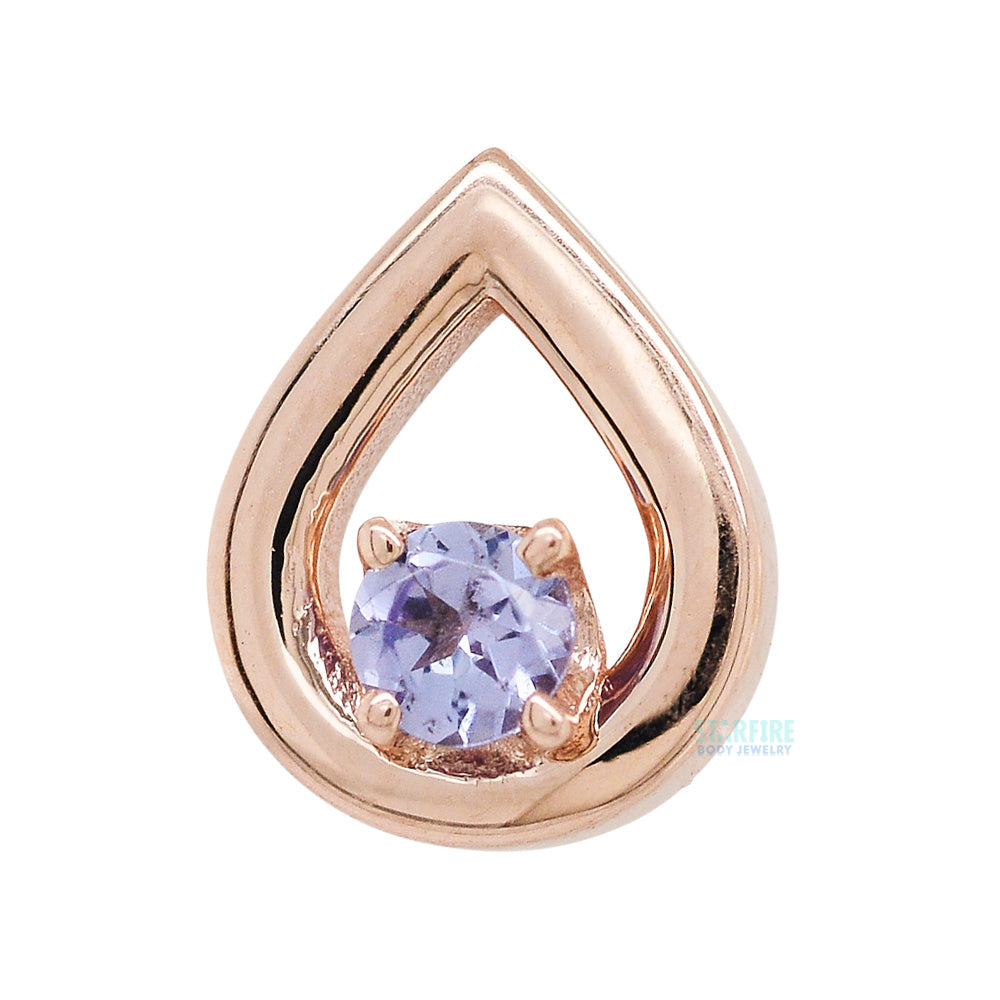 threadless: "Melody Tear" Pin in Gold & Platinum with Tanzanite