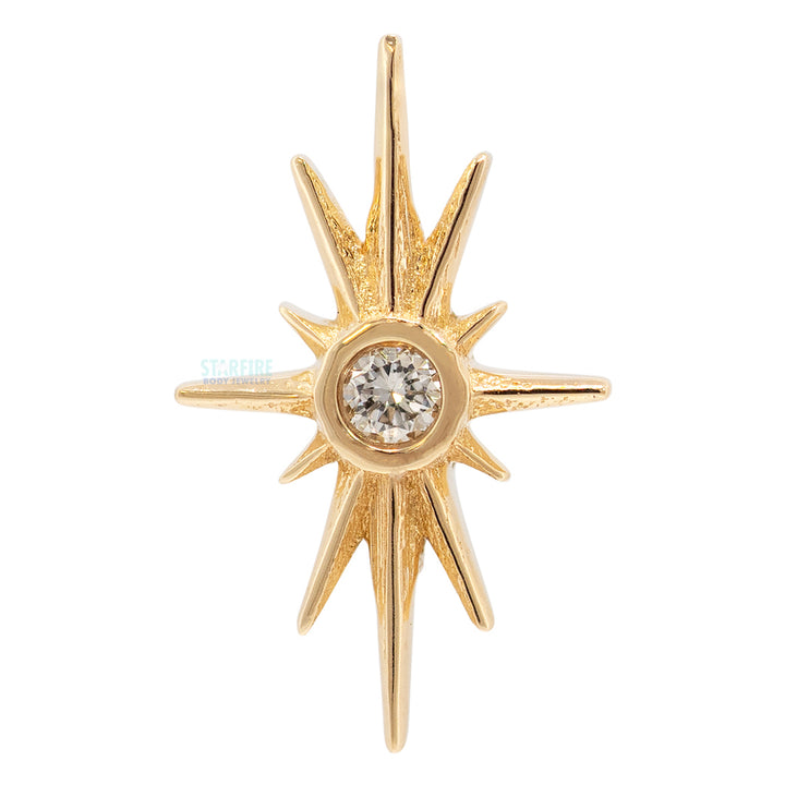 threadless: "North Star" Pin in Gold & Platinum with DIAMOND