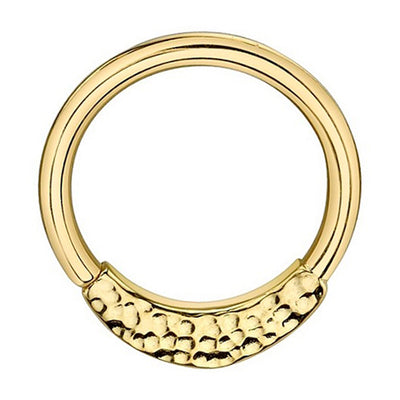 "Hammered Janna" Seam Ring in Gold