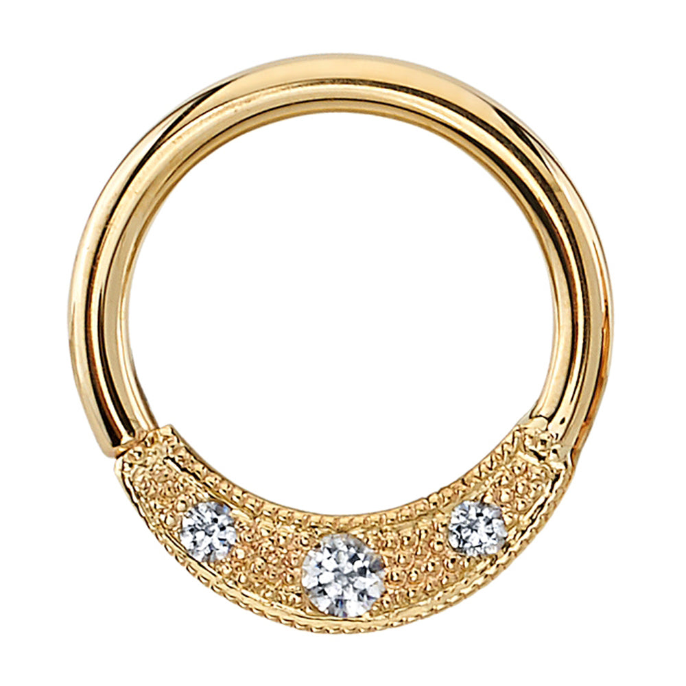 "Janna" Seam Ring in Gold with DIAMONDS