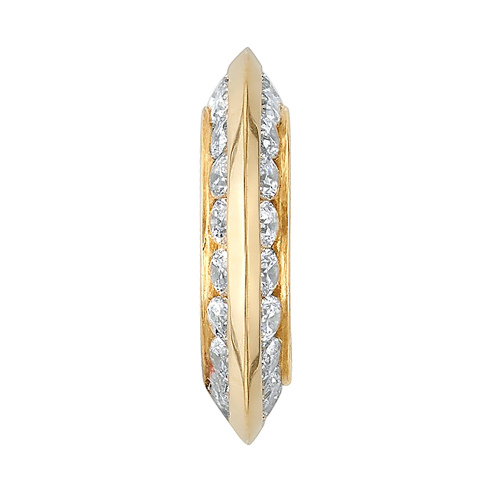 "Breathless" Hinge Ring in Gold with White CZ's