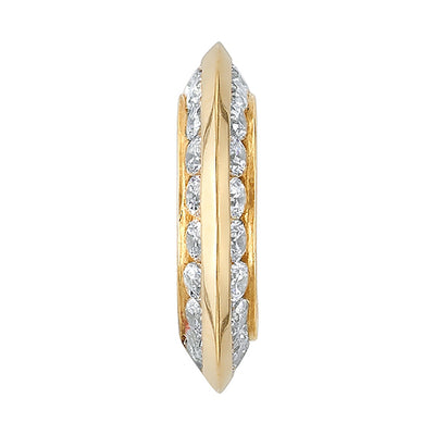 "Breathless" Hinge Ring in Gold with White CZ's