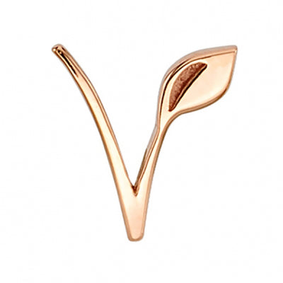 threadless: "Leafy V" Pin in Gold