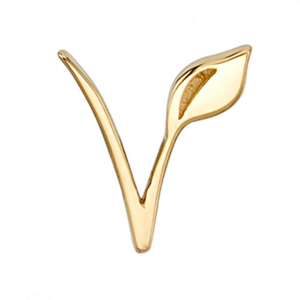 threadless: "Leafy V" Pin in Gold