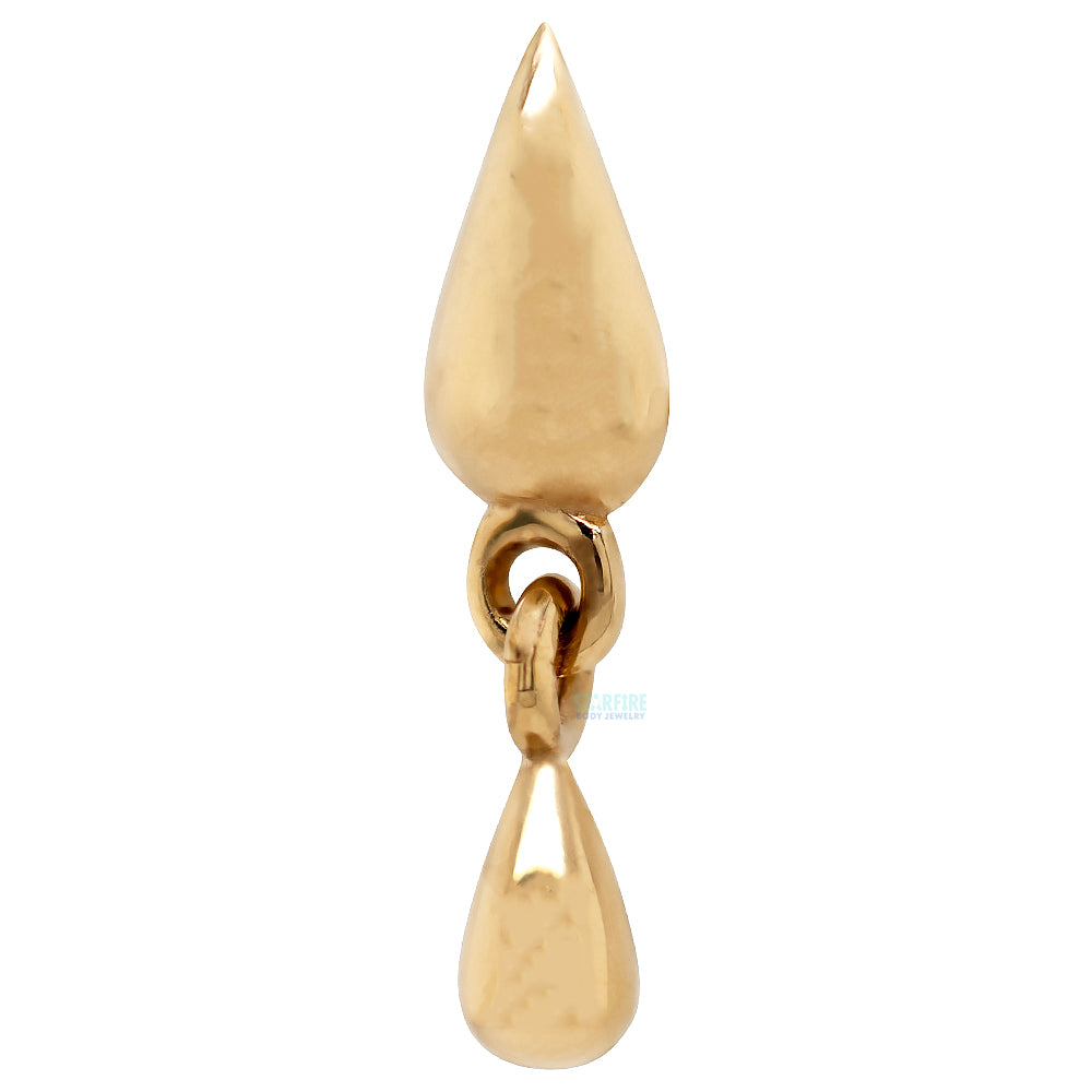 threadless: "Storm" Pin with Dangle in Gold