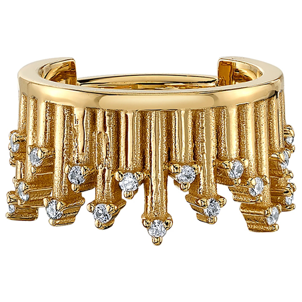 "Take a Bow " Hinge Ring in Gold with DIAMONDS